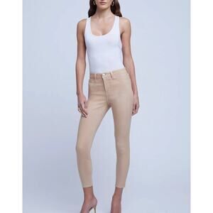 NEW L’Agence Margot Coated Contrast Jean Nude/White High Rise Skinny Size 26 (4)